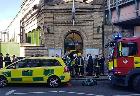 Islamic State group claims London train attack.(Photo  | Twitter/ London fire brigade)