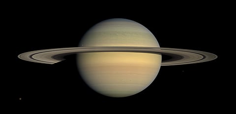 This July 23, 2008 image made available by NASA shows the planet Saturn, as seen from the Cassini spacecraft. (Photo | AP)