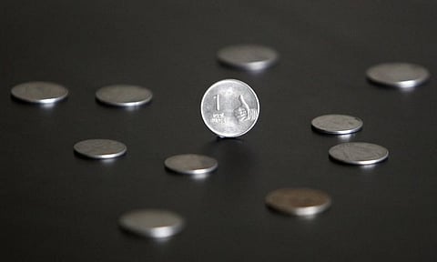 An Indian one rupee coin is seen in this picture illustration taken in Mumbai. (File photo | Reuters)