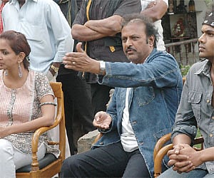 Actor Mohan Babu speaking to media persons in Hyderabad