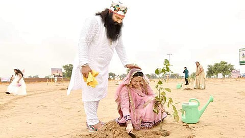 Rape convict Dera chief Gurmeet Ram Rahim Singh with adopted daughter Honeypreet Insan (Official Website | Honeypreet Insan)
