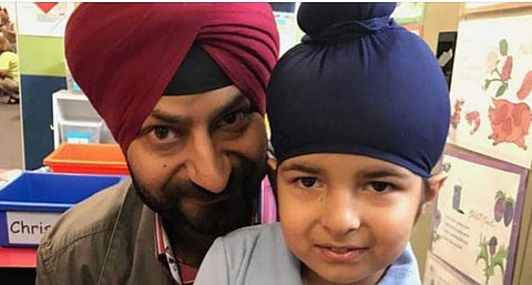 Sidhak Singh Arora and his father. (Photo | Facebook)