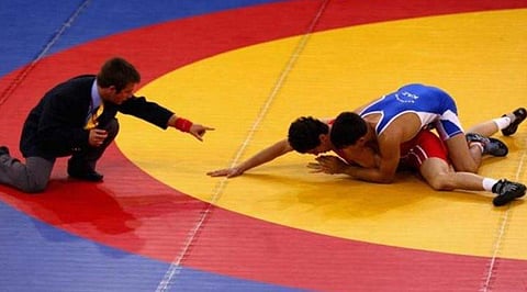 Image of a wrestling match used for representational purpose only