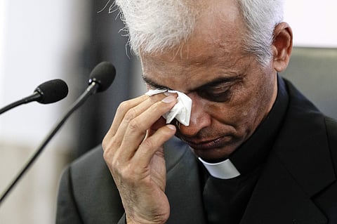 Father Tom Uzhunnalil after his rescue, in Rome. (Photo | AP)