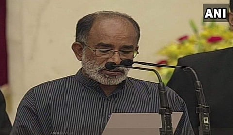 Alphons Kannanthanam taking the oath. (ANI)