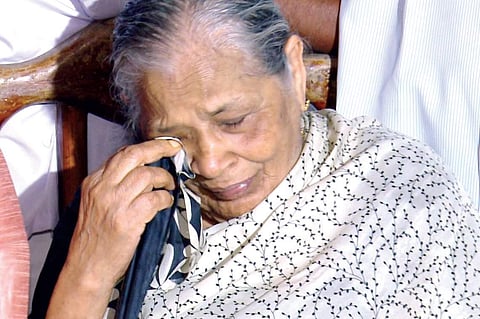 Alphons Kannanthanam’s mother Brijith Joseph is all joy as she wipes her tears on hearing the news of her son becoming a Union Cabinet minister