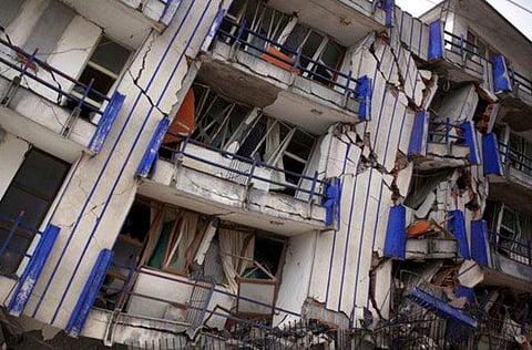 A view of a partially collapsed hotel in Matias Romero, Oaxaca state, Mexico on Sept. 8, 2017. (Photo | AP)