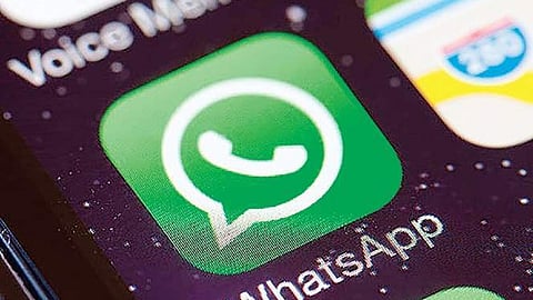 WhatsApp logo.