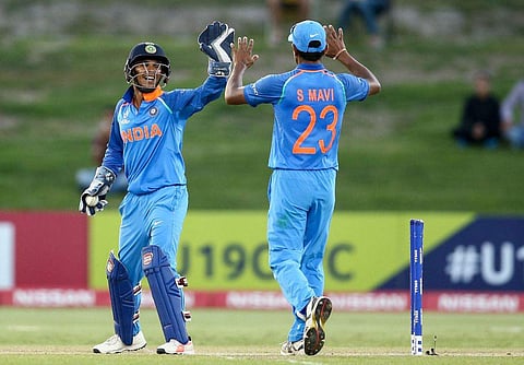 India pacer Shivam Mavi took 3 for 45 runs to help demolish Australia | Photo: ICC/Twitter