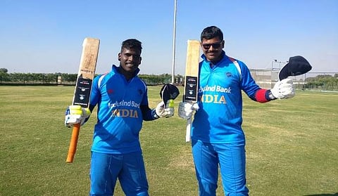 The Indian team won against Bangladesh by 10 wickets in the ongoing Blind Cricket World Cup on Saturday |Photo Courtesy: Twitter/Cricket Association for the Blind in India (CABI)