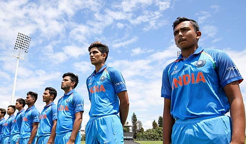 The India U-19 cricket team| Image Courtesy: @ICC