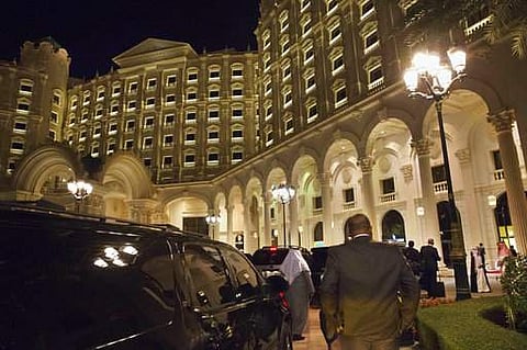  In this Jan. 23, 2016 file photo, the motorcade carrying then U.S. Secretary of State John Kerry arrives at the Ritz Carlton Hotel in Riyadh, Saudi Arabia | AP