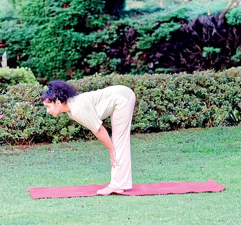 Adjust minor case of slip disc with this mountain pose