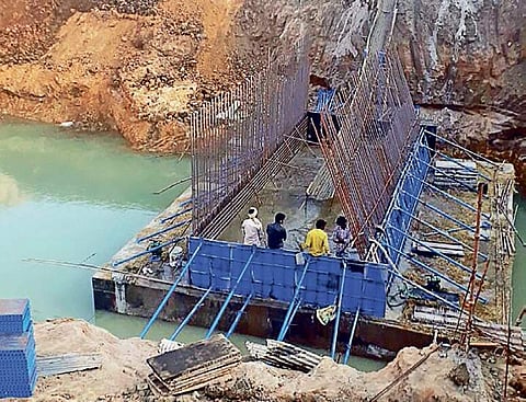 Construction of the offtake sluice underway at Chapara village | Express