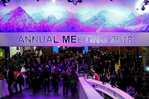 Attendees take part at a reception event after the Crystal Award ceremony during the World Economic Forum (WEF) annual meeting in Davos, Switzerland January 22, 2018 | Reuters Photo