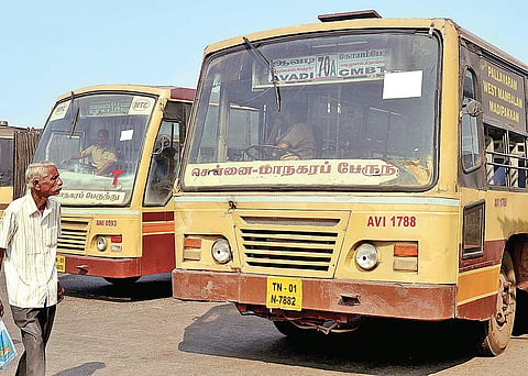 Based on the revised fare structure, MTC would decide the ticket fares of Express and Deluxe operated in Chennai on Monday. (EPS file photo)