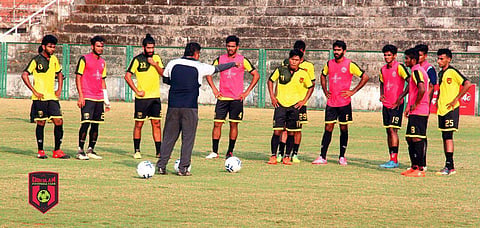 Gokulam FC players | Express Photo Service