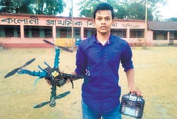 Rajiv Ghosh with his drone