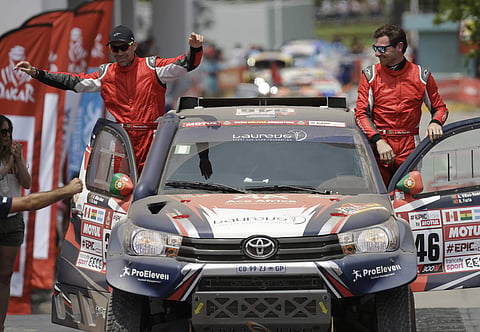 Football boss-turned Toyota driver Andre Villas-Boas and his co-driver Ruben Faria | AP