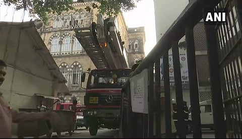 Fire doused at Mumbai Sessions Court premises located at Karamveer Bhaurao Marg. (Photo | ANI)