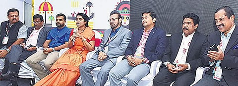 Kerala Tourism Secretary Rani George speaks at the valedictory function of Kerala Travel Mart 2018 in Kochi on Sunday. | EPS