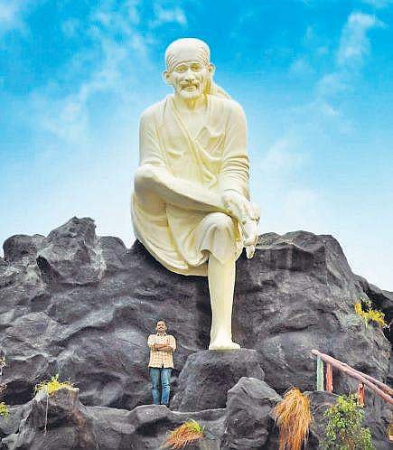 The sculpture of Sai Baba of Shirdi