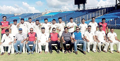 File picture of the Mumbai under-19 team with  Prithvi Shaw (sitting, extreme right) among the players