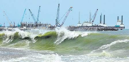 The Vizhinjam port project site in Thiruvananthapuram  B P Deepu