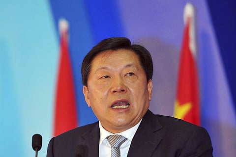 In this Sept. 13, 2015, photo, Lu Wei, then deputy head of the Propaganda Department of the Communist Party of China, speaks at a forum in Nanning in southern China's Guangxi Zhuang Autonomous Region. (Photo | AP)
