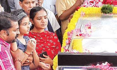 People pay last respects to musician Balabhaskar at University College in Thiruvananthapuram on   Tuesday  B P Deepu