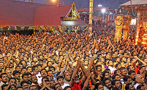 Sabarimala Temple thronged by devotees. (File | EPS)