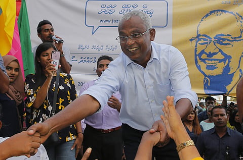 Maldives President elect-Ibrahim Mohamed Solih is considering putting several Chinese-funded projects on hold (Photo | AP)