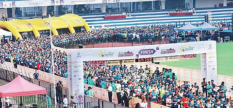 Over 15,000 took part in the marathon, (R) Aneeta Chaudhary