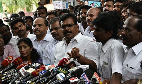 Disqualified AIADMK MLA Thanga Tamil Selvan (EPS | P Jawahar)