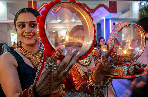 Considering the difficult nature of the fast, it's hard for the people who have never observed it understand just how women pull it off, year after year. (Photo | PTI)