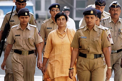 Malegaon blasts accused Pragya Singh Thakur. (Photo |PTI)