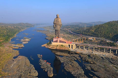 Sardar Patel statue (Photo | Twitter @PMOIndia)