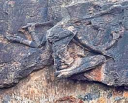 The 1,400-year-old stone carving of Lord Nataraja in a cave in Moghalarajapuram area is fast becoming an embodiment of neglect of archaeological department. 