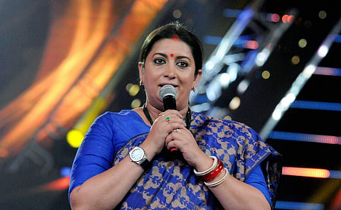Union Minister for Information and Broadcasting Smriti Irani  (File PTI photo)