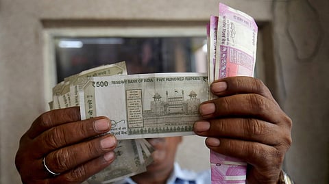 At the interbank foreign exchange market, the rupee opened at 95.57 against the US dollar and then fell further to an all-time low of 95.63 against the greenback, down 35 paise from its previous close.