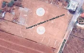 The proposed land for construction of helipad near TRS Chief K Chandrashekar Rao’s residence at Teegalaguttapalli, in Karimnagar rural mandal| Express