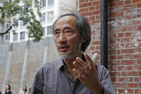 Chinese dissident writer Ma Jian speaks to media after his press conference at the Tai Kwun venue in Hong Kong, Saturday, Nov. 10, 2018. (Photo | AP)