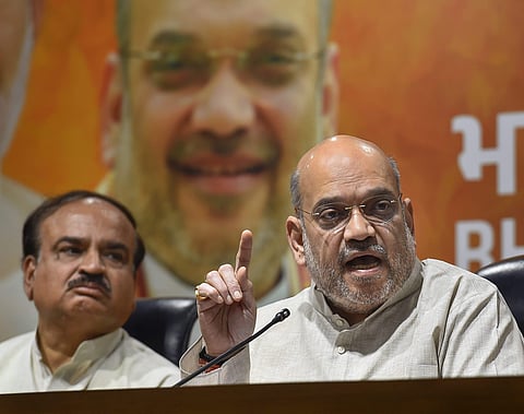 Ananth Kumar with Bhartiya Janata Party President Amit Shah (File | PTI)
