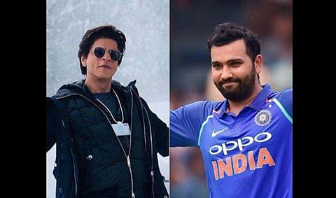 [L-R] Shah Rukh Khan (Photo | Instagram) and Rohit Sharma (Photo | PTI)