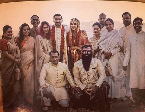 DeepVeer fans went crazy Friday after another photograph of actors Deepika Padukone and Ranveer Singh's wedding was released today, this time courtesy Ranveer's stylist Nitash Gaurav. (Photo | Instagram)