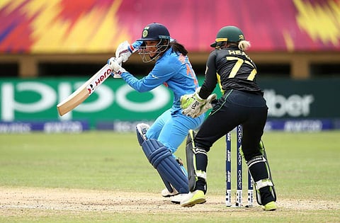 Smriti Mandhana during the Women's T20 match with Australia on 17 November 2018. (Photo | ICC/ Twitter)