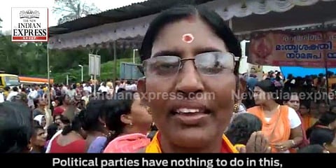 Hindu Aikya Vedi state president KP Sasikala said the media organisations have ganged up to undermine the age-old traditions in Sabarimala (File | ENS)