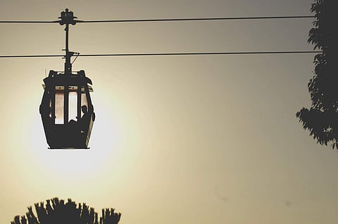 Image of a ropeway used for representational purpose only