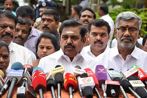 Tamil Nadu CM Edappadi Palaniswami in Trichy on Tuesday. (Photo| M K Ashok Kumar/EPS)