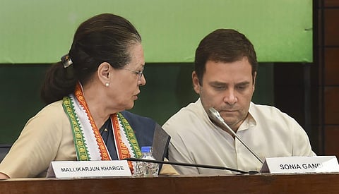 Congress President Rahul Gandhi and former president Sonia Gandhi at the Extended Congress Working Committee meeting in New Delhi on Sunday July 22 2018. | (File | PTI)